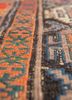nayaab blue wool flat weaves Rug - CloseUp
