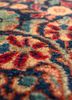 aalam red and orange wool hand knotted Rug - CloseUp