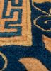 aalam red and orange wool hand knotted Rug - CloseUp