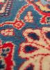 aalam red and orange wool hand knotted Rug - CloseUp
