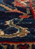 aalam blue wool hand knotted Rug - CloseUp