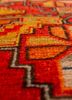 nuray red and orange wool hand knotted Rug - CloseUp nuray red and orange wool hand knotted Rug - CloseUp