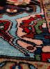 aalam red and orange wool hand knotted Rug - CloseUp
