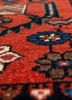 aalam red and orange wool hand knotted Rug - CloseUp aalam red and orange wool hand knotted Rug - CloseUp