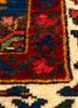 aalam blue wool hand knotted Rug - CloseUp