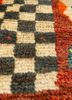 nuray red and orange wool hand knotted Rug - CloseUp
