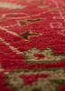 aalam red and orange wool hand knotted Rug - CloseUp