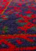 aalam red and orange wool hand knotted Rug - CloseUp aalam red and orange wool hand knotted Rug - CloseUp