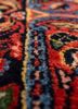 aalam red and orange wool hand knotted Rug - CloseUp