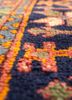 aalam red and orange wool hand knotted Rug - CloseUp