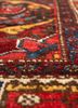 aalam red and orange wool hand knotted Rug - CloseUp