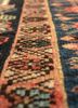 aalam red and orange wool hand knotted Rug - CloseUp