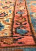 aalam blue wool hand knotted Rug - CloseUp