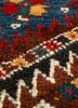 aalam blue wool hand knotted Rug - CloseUp
