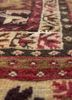 aalam green wool hand knotted Rug - CloseUp