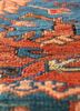 aalam red and orange wool hand knotted Rug - CloseUp