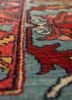 aalam red and orange wool hand knotted Rug - CloseUp