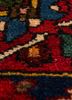 aalam red and orange wool hand knotted Rug - CloseUp