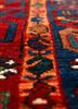 aalam blue wool hand knotted Rug - CloseUp