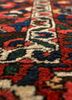 aalam red and orange wool hand knotted Rug - CloseUp