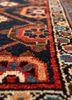 aalam blue wool hand knotted Rug - CloseUp
