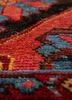 aalam red and orange wool hand knotted Rug - CloseUp aalam red and orange wool hand knotted Rug - CloseUp