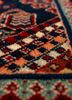 aalam blue wool hand knotted Rug - CloseUp