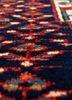 aalam blue wool hand knotted Rug - CloseUp
