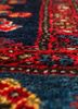 aalam blue wool hand knotted Rug - CloseUp