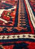 aalam red and orange wool hand knotted Rug - CloseUp