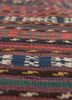 nayaab pink and purple wool flat weaves Rug - CloseUp