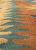 nayaab blue wool flat weaves Rug - CloseUp