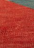 nayaab red and orange wool flat weaves Rug - CloseUp