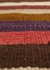 nayaab pink and purple wool flat weaves Rug - CloseUp