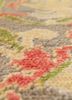aalam green wool hand knotted Rug - CloseUp