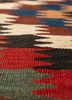 nayaab red and orange wool flat weaves Rug - CloseUp nayaab red and orange wool flat weaves Rug - CloseUp