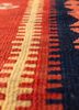nayaab red and orange wool flat weaves Rug - CloseUp
