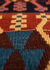 aalam blue wool flat weaves Rug - CloseUp aalam blue wool flat weaves Rug - CloseUp