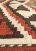 nayaab red and orange wool flat weaves Rug - CloseUp nayaab red and orange wool flat weaves Rug - CloseUp