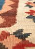 nayaab red and orange wool flat weaves Rug - CloseUp nayaab red and orange wool flat weaves Rug - CloseUp