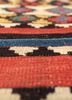 nayaab blue wool flat weaves Rug - CloseUp nayaab blue wool flat weaves Rug - CloseUp