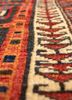 nayaab red and orange wool flat weaves Rug - CloseUp