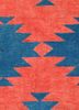 nayaab red and orange cotton flat weaves Rug - CloseUp