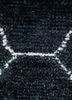 indusbar grey and black viscose hand loom Rug - CloseUp indusbar grey and black viscose hand loom Rug - CloseUp