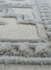 saga grey and black wool hand loom Rug - CloseUp
