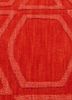 tesoro red and orange wool hand loom Rug - CloseUp