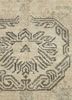 gulmarg grey and black silk hand knotted Rug - CloseUp