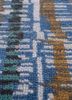 hula blue jute and hemp hand knotted Rug - CloseUp