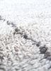 zuri grey and black wool hand knotted Rug - CloseUp