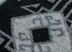 thyme grey and black wool hand knotted Rug - CloseUp